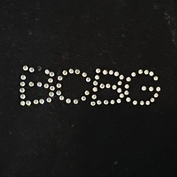 BCBG Vintage Y2K Black Track Jacket Rhinestone Crown Full Zip Women’s Small - Picture 4 of 6